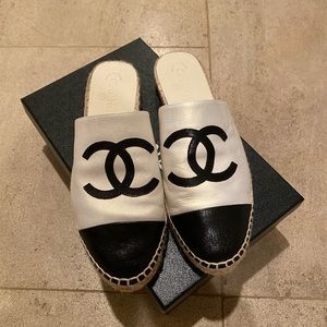 chanel espadrilles saks